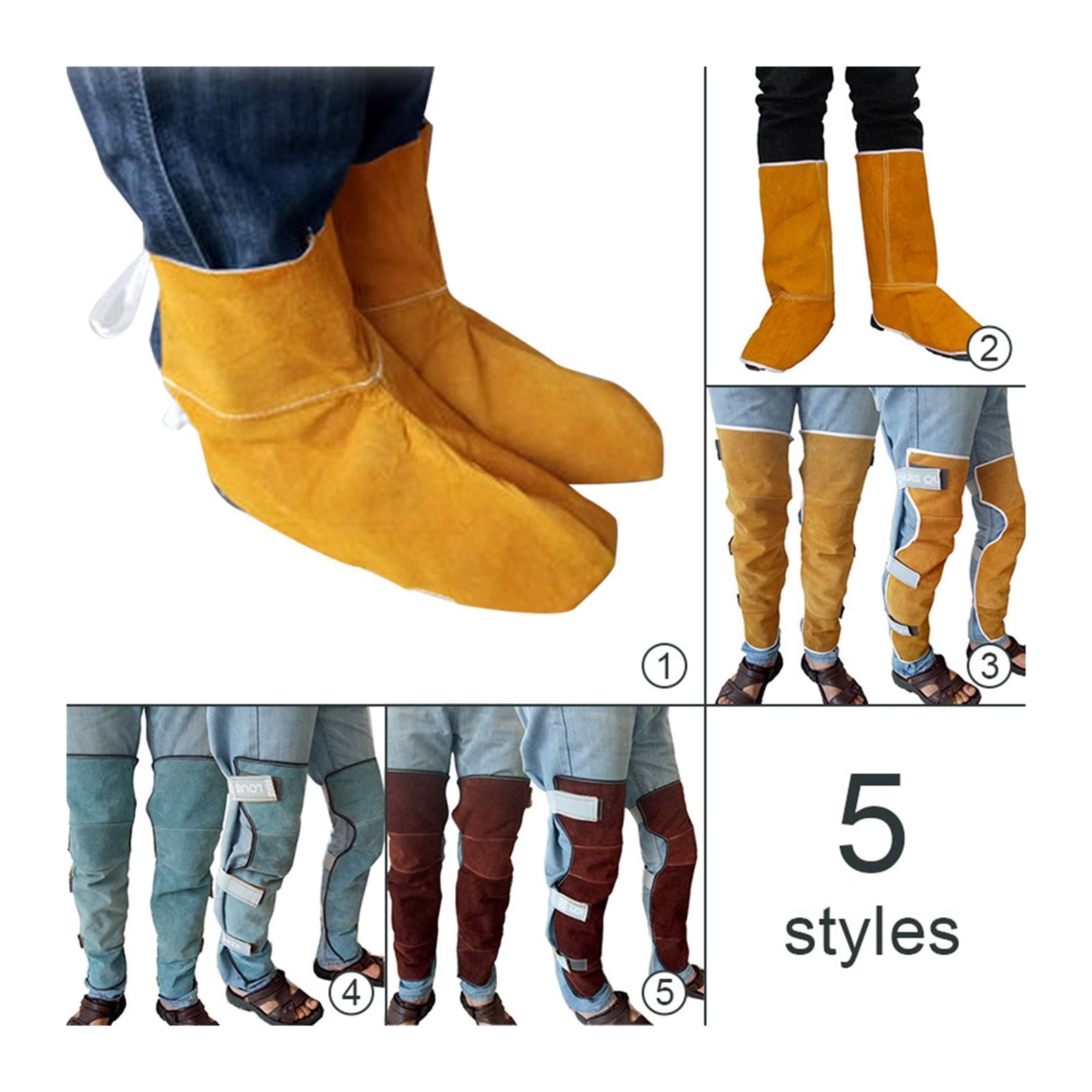 Équipement de Soudage 1 paire couvercle de pied soudeur for soudage de soudage chaussures de protection des pieds de protection de la protection contre la flamme de la flamme(5 57cm)