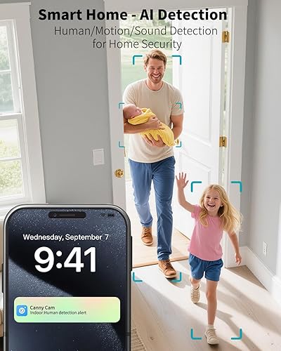 Miniatura 7 de VIMTAG Cámara de seguridad 5G 2.5K para interiores, paquete de 2 cámaras para perros con altavoz Pan-Tilt 360 Seguimiento de movimiento, cámaras de