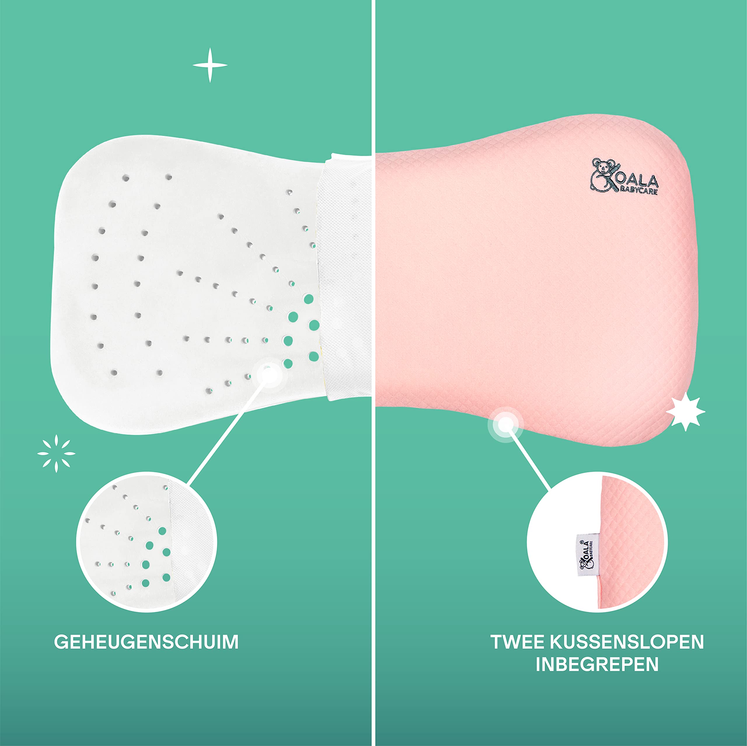 Koala Babycare Borstvoedingskussen Van Traagschuim Voor De Preventie En Behandeling Van Plagiocefalie Afneembare Hoes Koala Perfect Head Breastfeeding