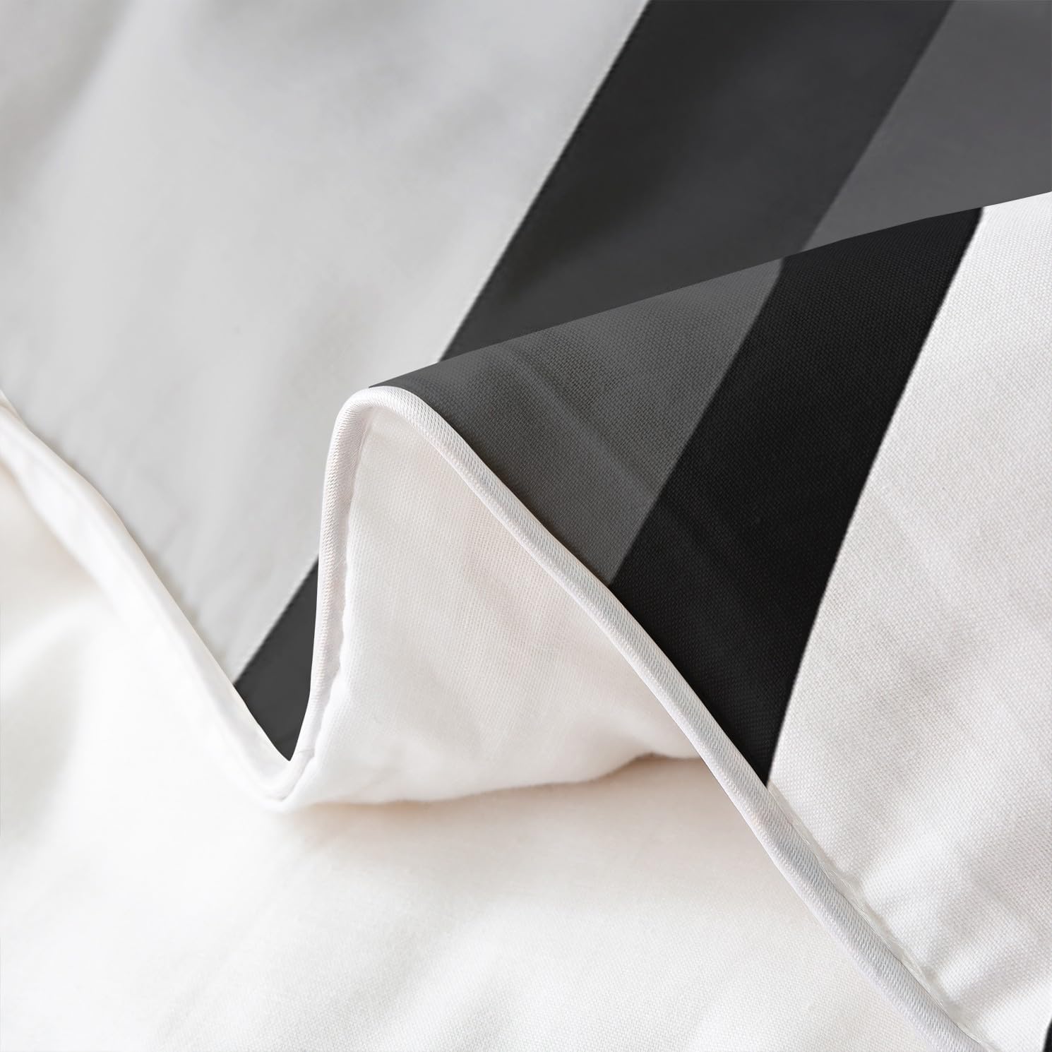 Abstract Swirls 100% Cotton Duvet Cover King Size, Black White Grey Bedding Set for Kids Boys Girls, Lines Comforter Cover Bedroom Decor, Modern Geometric Quilt Cover with 2 Pillow Shams