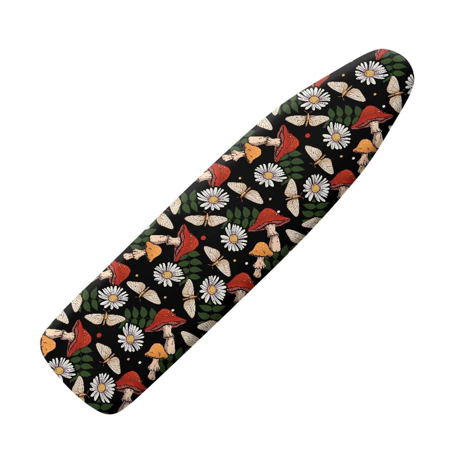 Wanyint Mushroom Print Ironing Board Cover and Pad,Iron Board Cover Non-Slip Thick Ironing Board Protective Guard Stretchy Cover, 55" x 16"