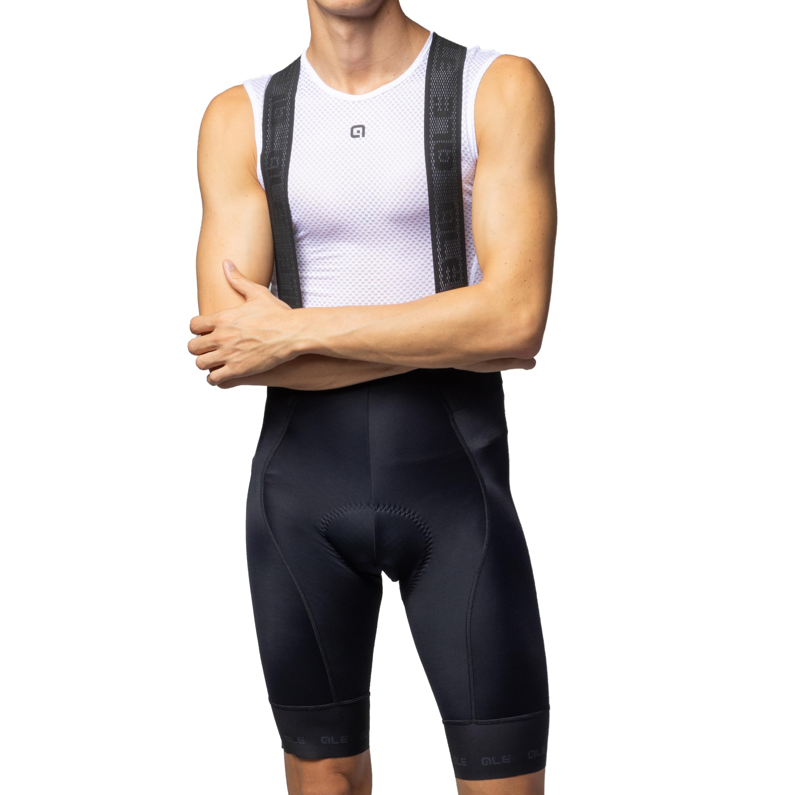 Alé Cycling Men's PR.E Strada 2.0 Bib Shorts, Black, S