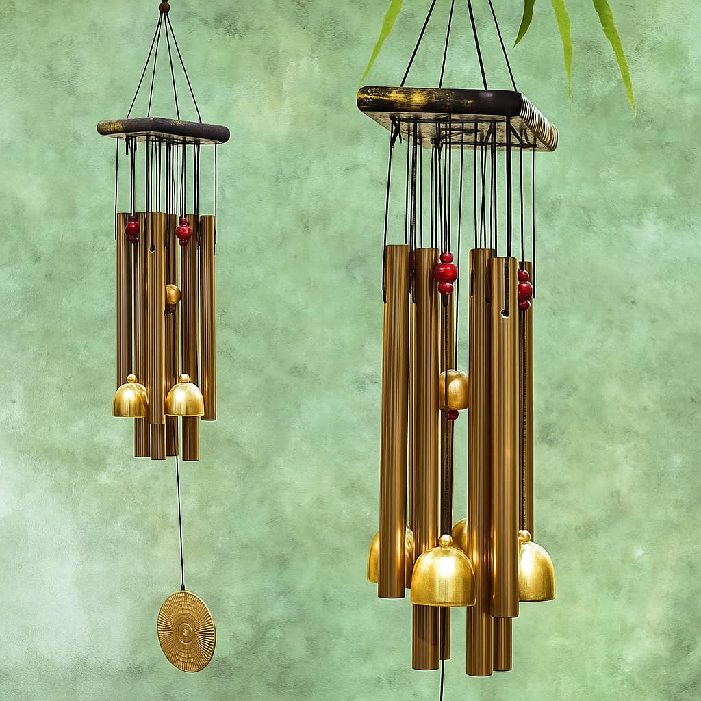 MELOPA Soothing Wind Chimes for Home Décor – Positive Energy Chimes for Bedroom, Balcony, Garden, Living Room | Ideal Gift for Rakhi, Housewarming, Couples, Brother, Sister |2 Relaxing Sound
