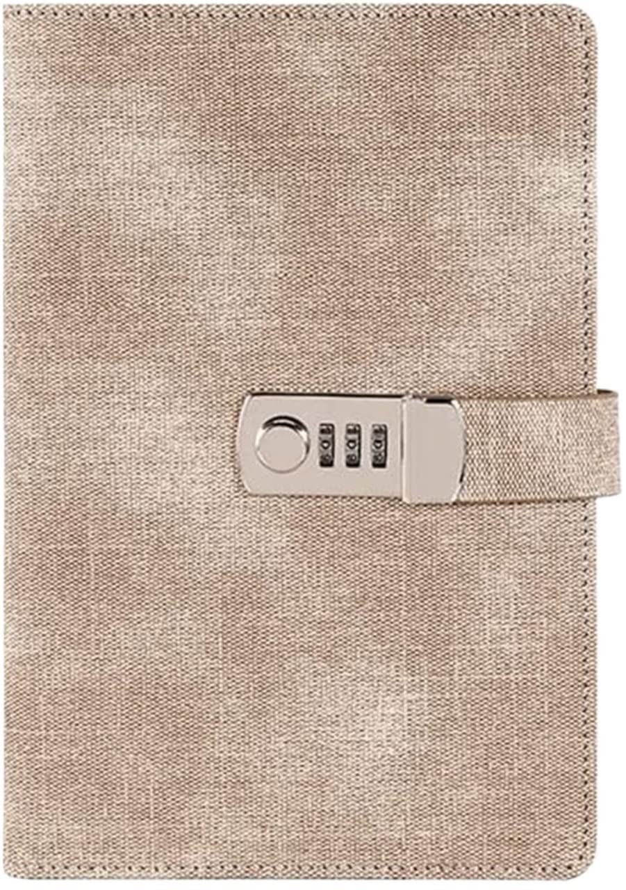 Passwort-Notizbuch A5 Retro mit Schloss Notizbücher Denim Lock Tagebuch Reisenden Notizblock Journal Planer