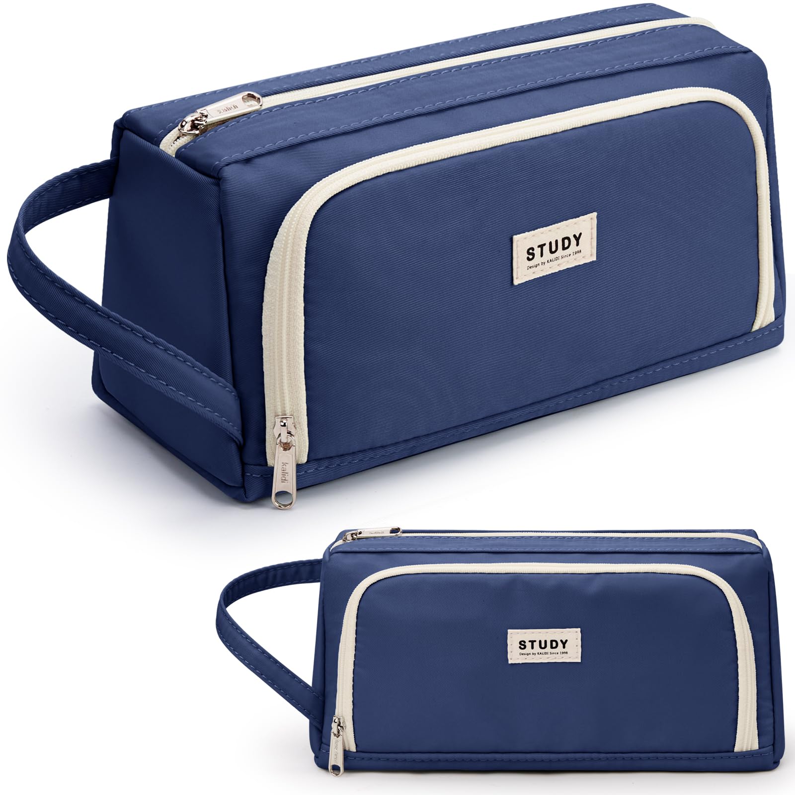 KALIDI Large Pencil Case for Girls and Boys, Cute Secondary School Big Capacity Case with Zipper & Compartments