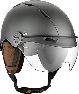 CASR Style - Casque Lifestyle Urbain pour Vélo & Trottinette Electrique - Visière Transparente & Cache-Oreille Amovibles - Confort Optimal pour Homme & Femme