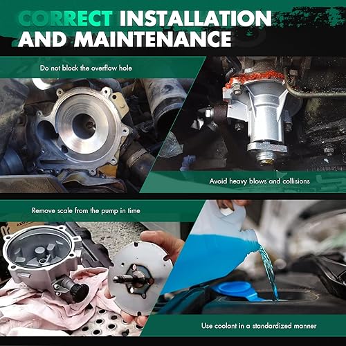 Miniatura 7 de SCITOO Juntas Bomba de agua AW5104 se adapta a 1999 2000 2001 2002 2003 2004 2005 2006 GMC 4.8L 5.3L 6.0L OHV VORTEC Motor