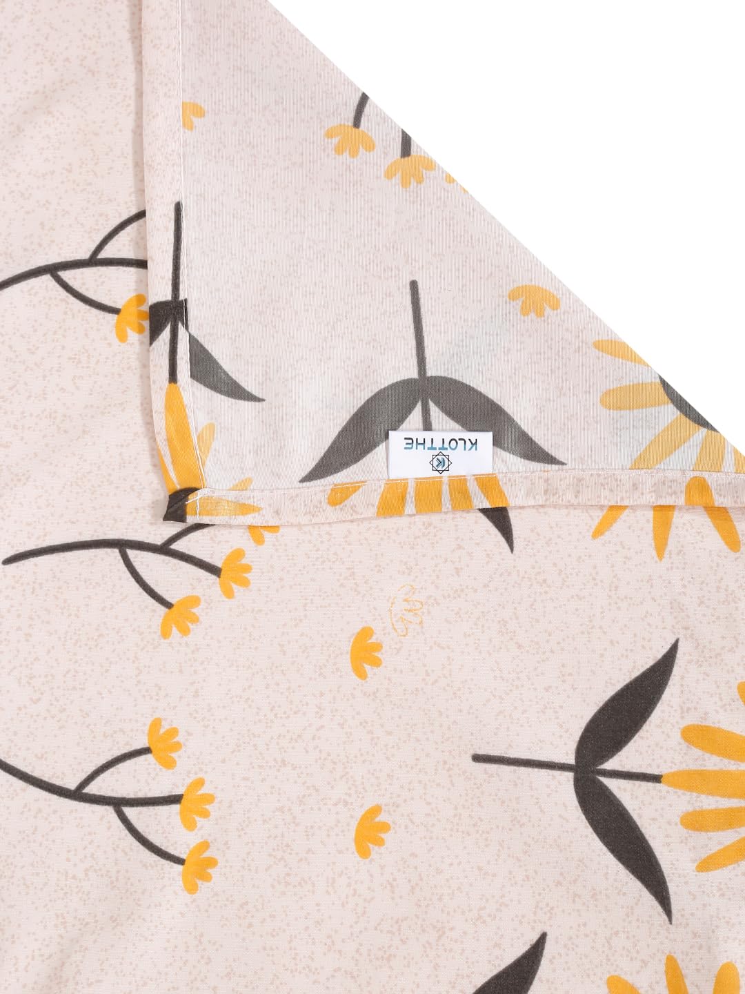 Klotthe Peach Floral 300 TC Cotton Blend Double Bedsheet in Book Fold Packing 3