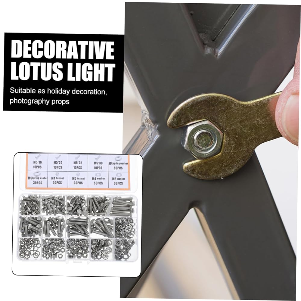 Sosoport 375Pc Heavy-Duty Stainless Steel Bolt, Nut & Washer Assortment Kit for Secure Repairs view 3