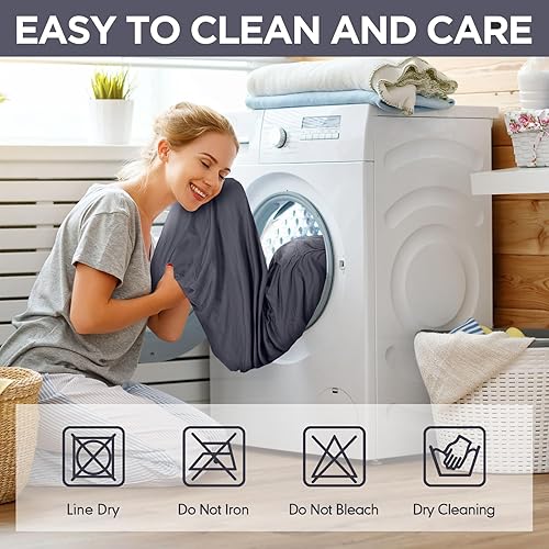 Miniatura 6 de Peryiter Juego de 2 fundas de sofá para sofá biplaza para sala de estar, protector de muebles para sofá, sillón, ajuste elástico, a prueba de