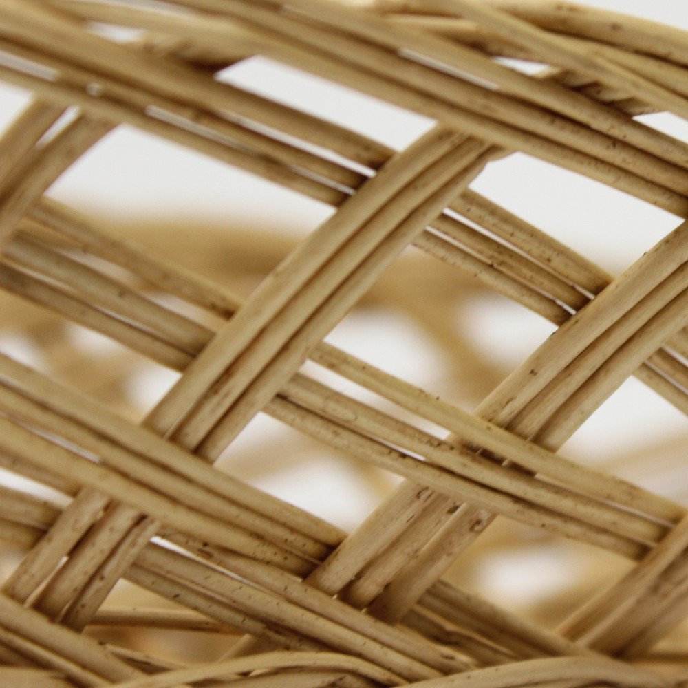 JVL 25.5 x 15.5 cm Steamed Willow Open Weave Basket, Brown - Image 3