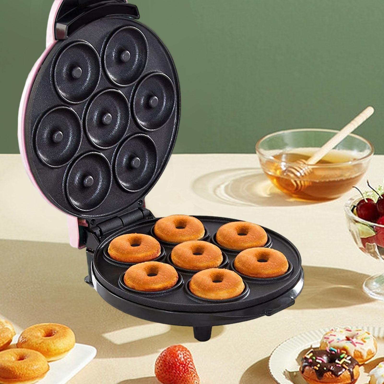 Ciambelle, Macchina Per Ciambelle Piccole, Macchina Per Ciambelle Elettrica Con Aspetto Antiaderente Per Dessert, Macchina Per Ciambelle Per Torta Elettrica Con Riscaldamento Su Doppio Lato,