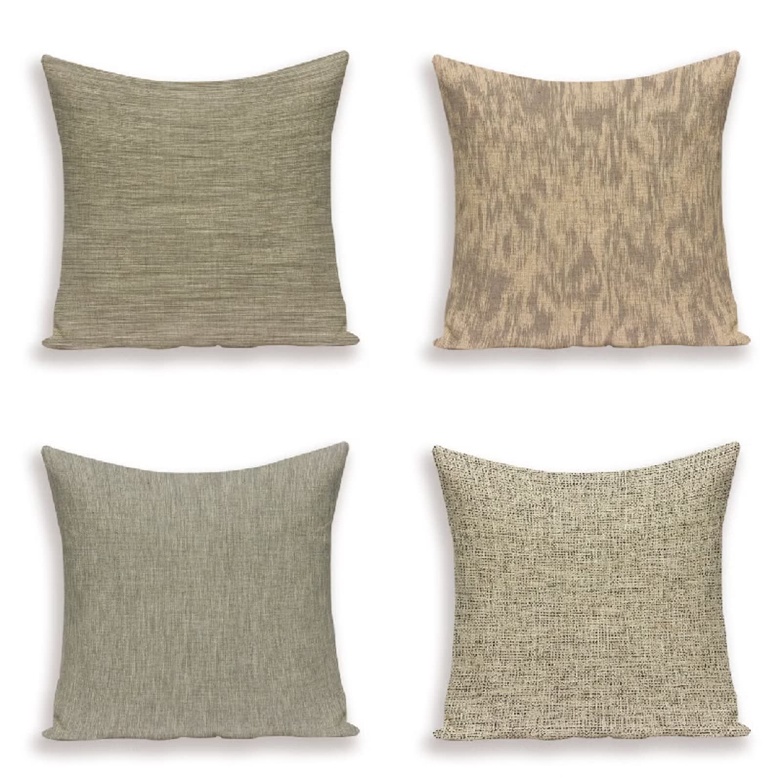 Cojines 60x60cm Almohada Blanca Cojines Decorativos para Sofa Moderna Decorativa Cojín Juego de 4 para Decoración Hogar Linen Almohadas cuadradas Funda de Cojín