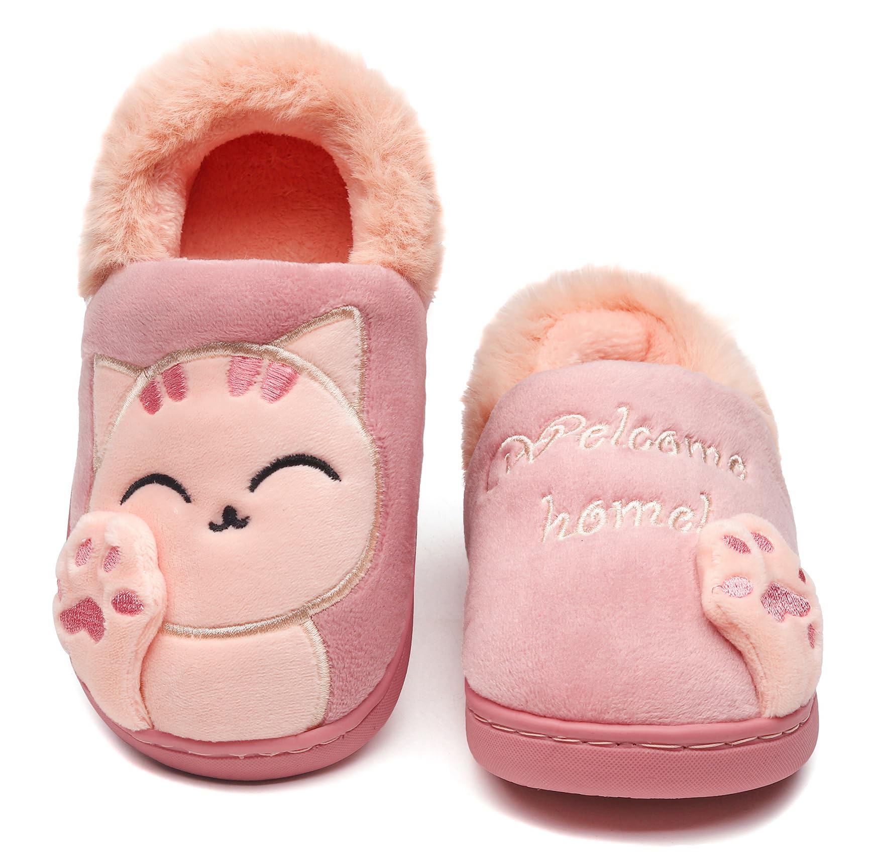 Vunavueya Pantofole per Unisex - Bambini e Adulto Ragazze Inverno Pantofole Scarpe Ragazzi Ciabatte Chiuse Donna Uomo Caldo Peluche Pantofola a Casa