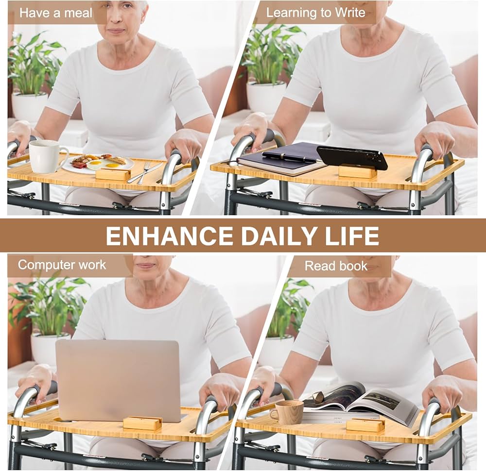 Amazon.com: KEAJVXT Walker Tray with Cup Holder Tray for Amazon.com: KEAJVXT Walker Tray with Cup Holder Tray for