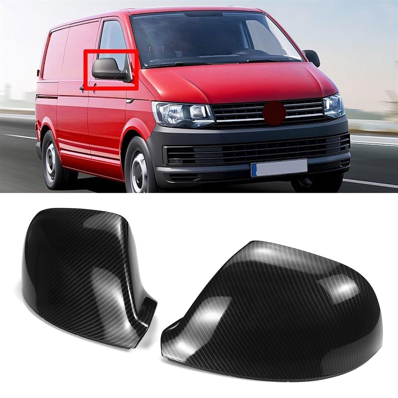 Specchietto retrovisore dell'automobile Per VW Per Transporter T5 .1 2010-2015 T6 2016-2019 Specchietto retrovisore laterale posteriore per auto Coperchio di ricambio(3)
