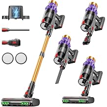 Cordless Vacuum Cleaner, 650W/55KPA/70 Mins Vacuum Cleaners for Home with Self-Standing, Anti-Tangle Vacuum Cordless, Smart Display and 1.8L Cup Cordless Stick Vacuum Cleaner for Pet Hair/Carpets