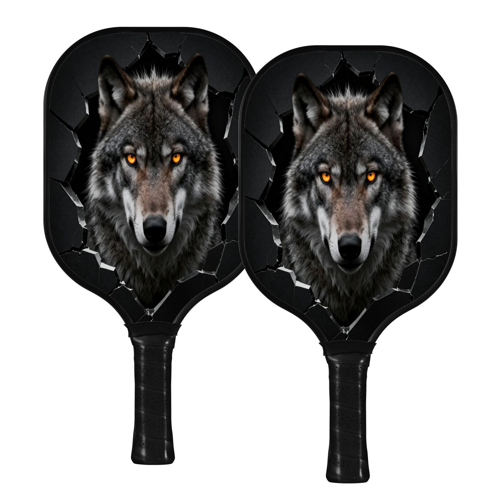 Wolf Lover - Racchette da pickleball in carbonio testurizzato