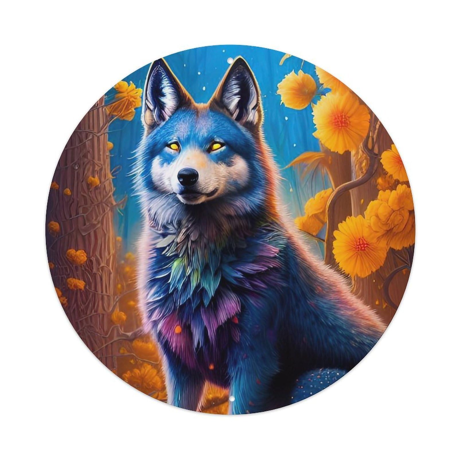 Animal Wolves in The Forest Metal Tin Sign