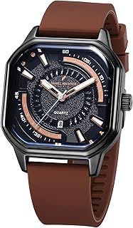 Daniel Hechter Paris Rivoli Collection Modern Analog Watch for Men with Octagon Dial and Silicon Band-DHM1003