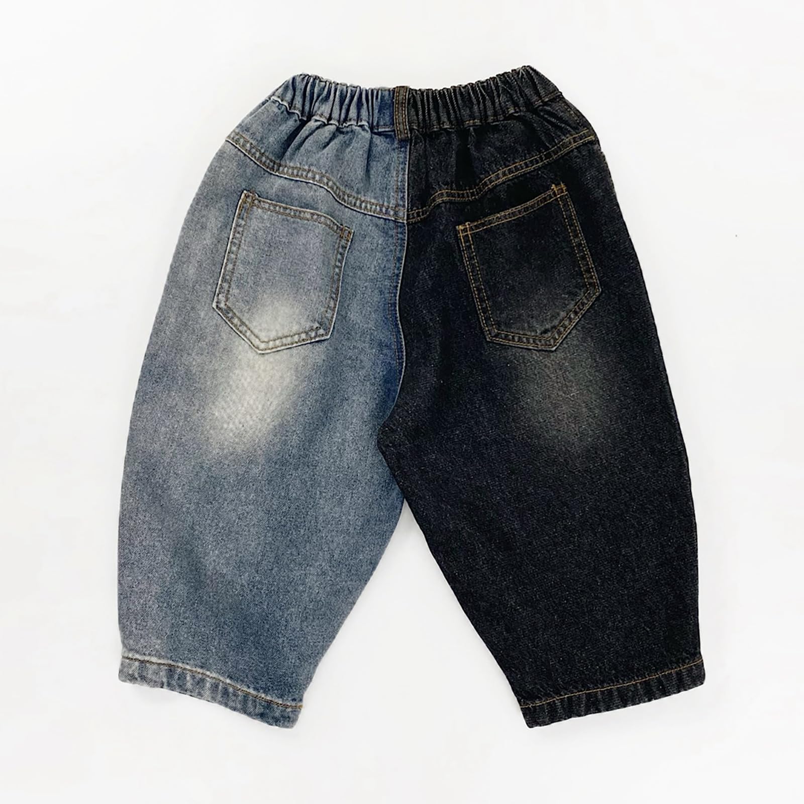 Generico Jeans Ragazzi-Jeans da Bambino in Morbido Denim, Pantaloni Classici Casual con Design colorato, vestibilità Comoda ed Elasticizzata per Bambini Neonati.