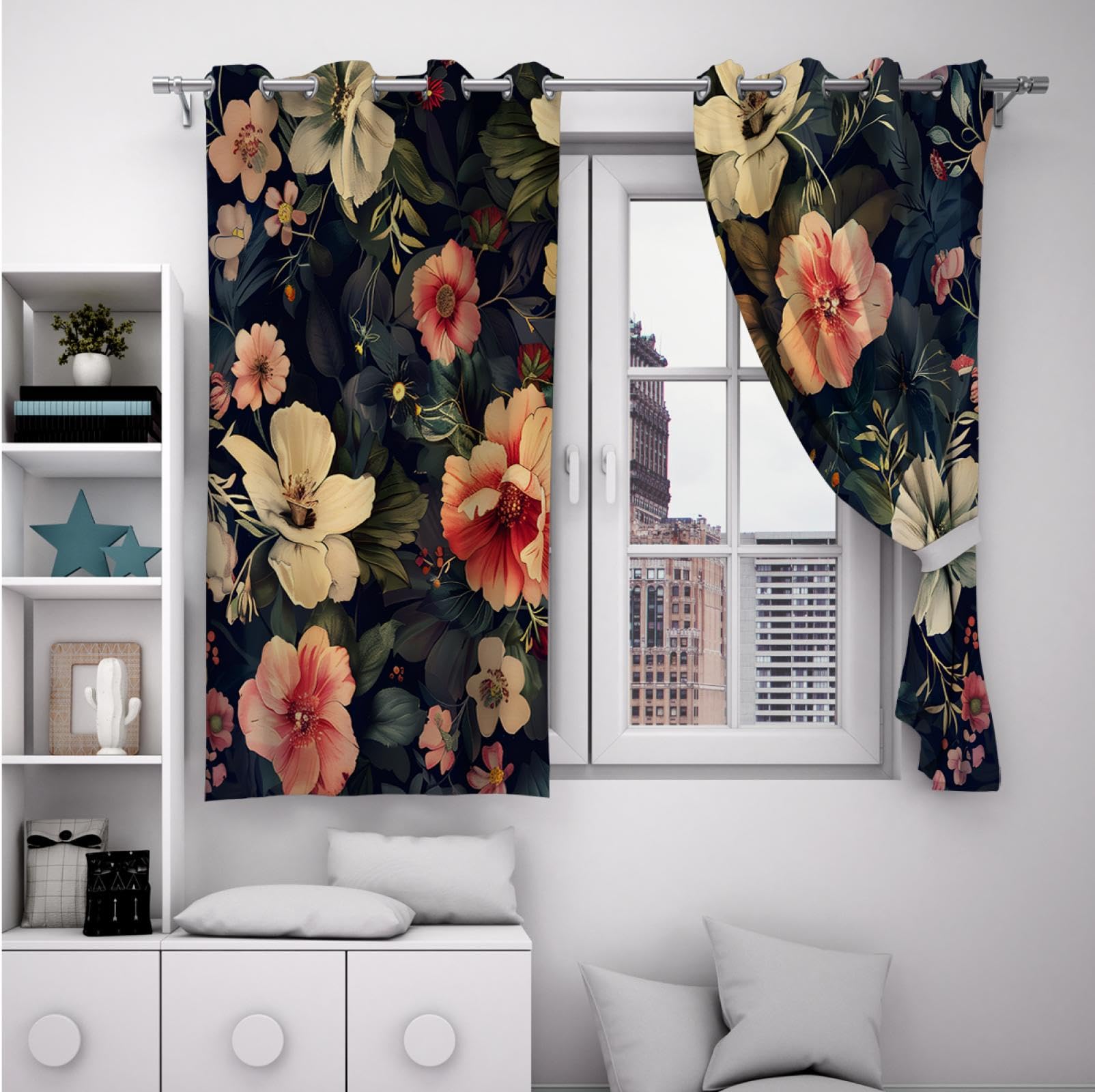 Amazon｜Yeele 世界地図 遮光カーテン 3D ヴィンテージプリント 旧世界