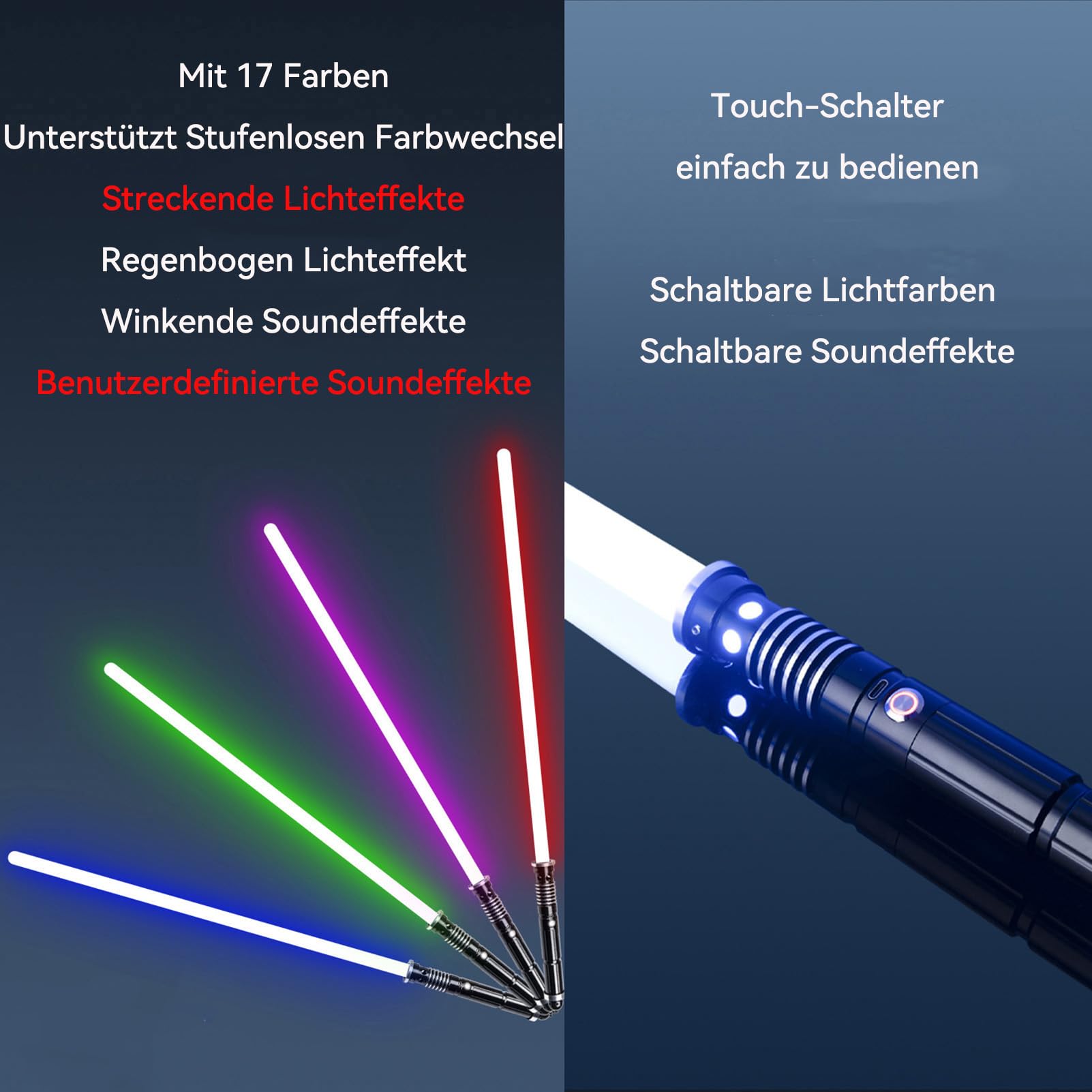 NNYCC Lightsaber Neopixel Custom Sound with TF Card Star