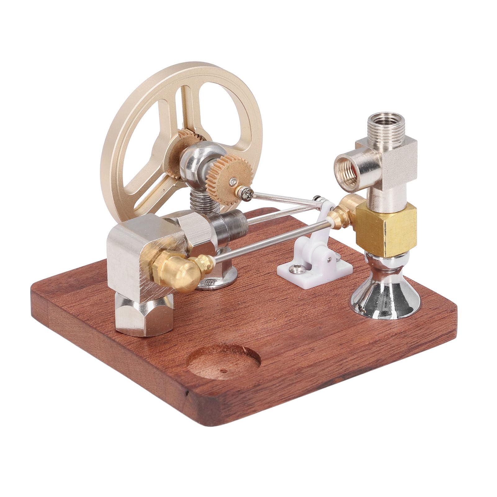 Fafeicy Stirling Engine Model Kit, Vetro Lega di Alluminio Legno Motore