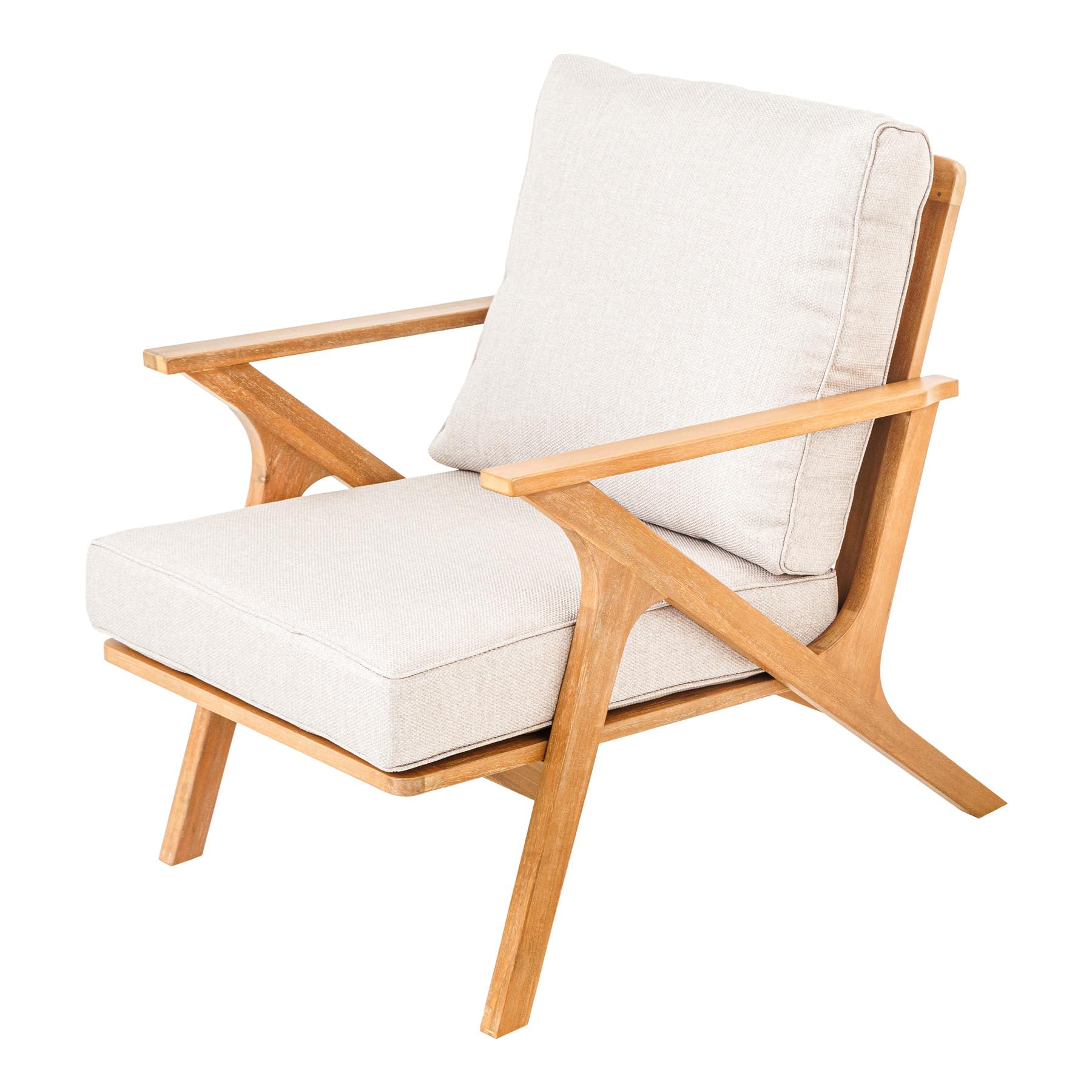 Riess Ambiente Gartensessel COMFORT LINE natur beige · wetterfester Loungesessel aus Akazienholz