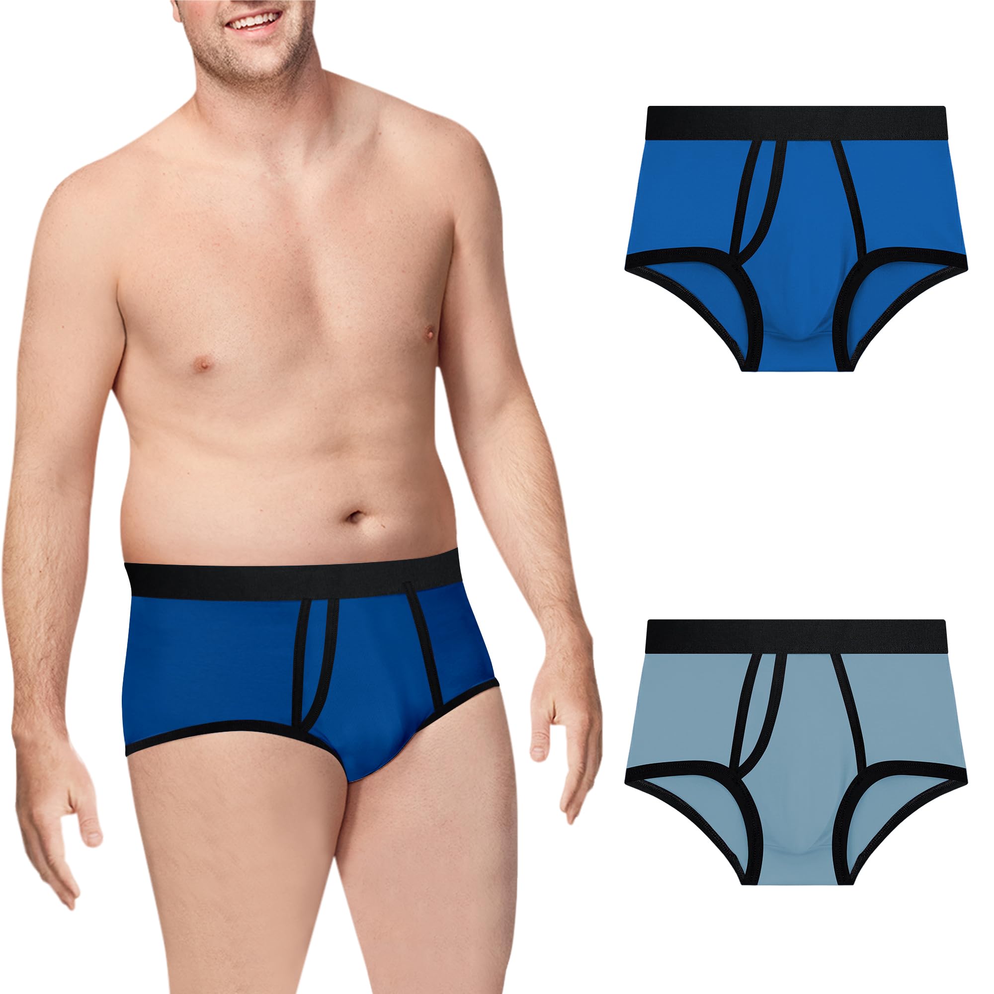 High Waist Cotton Regular Fit Solid Full Briefs for Men Plus Size Underwear for Men Combo Pack with Outer Elastic for Daily Use (Pack of Any Random Colours) Multicolor-image-21
