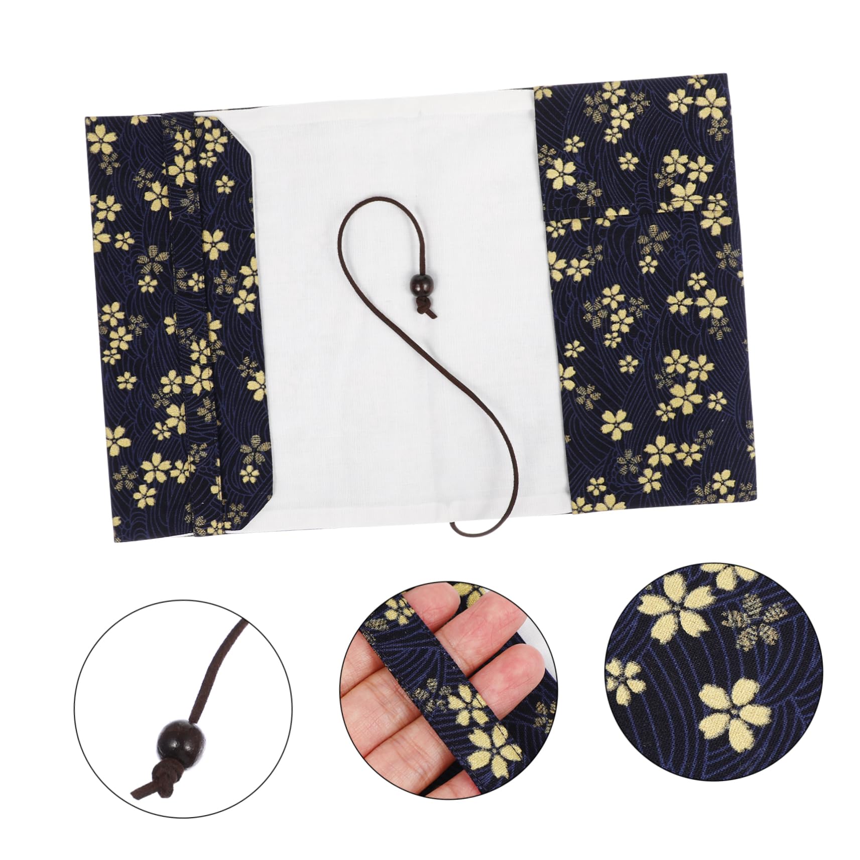 Copertina Libro in Stoffa Blu, Protezione Decorativa e Book Sleeve | Decorazioni Scuola, Libro Protettivo Buona Adesione, Uso Personale e Business