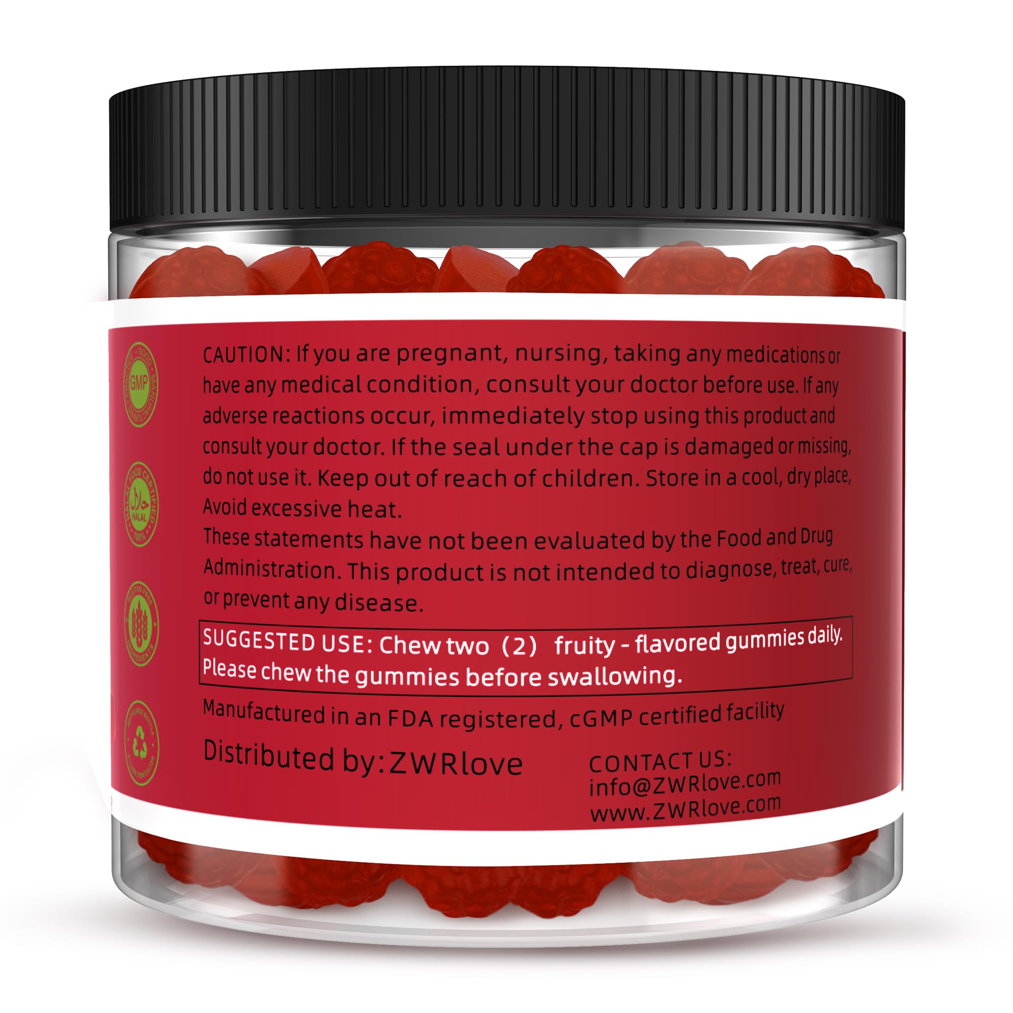 Magnesium Glycinate Gummies 400mg with Zinc, Sugar Free Chewable, 90 Count — Amazon image 8