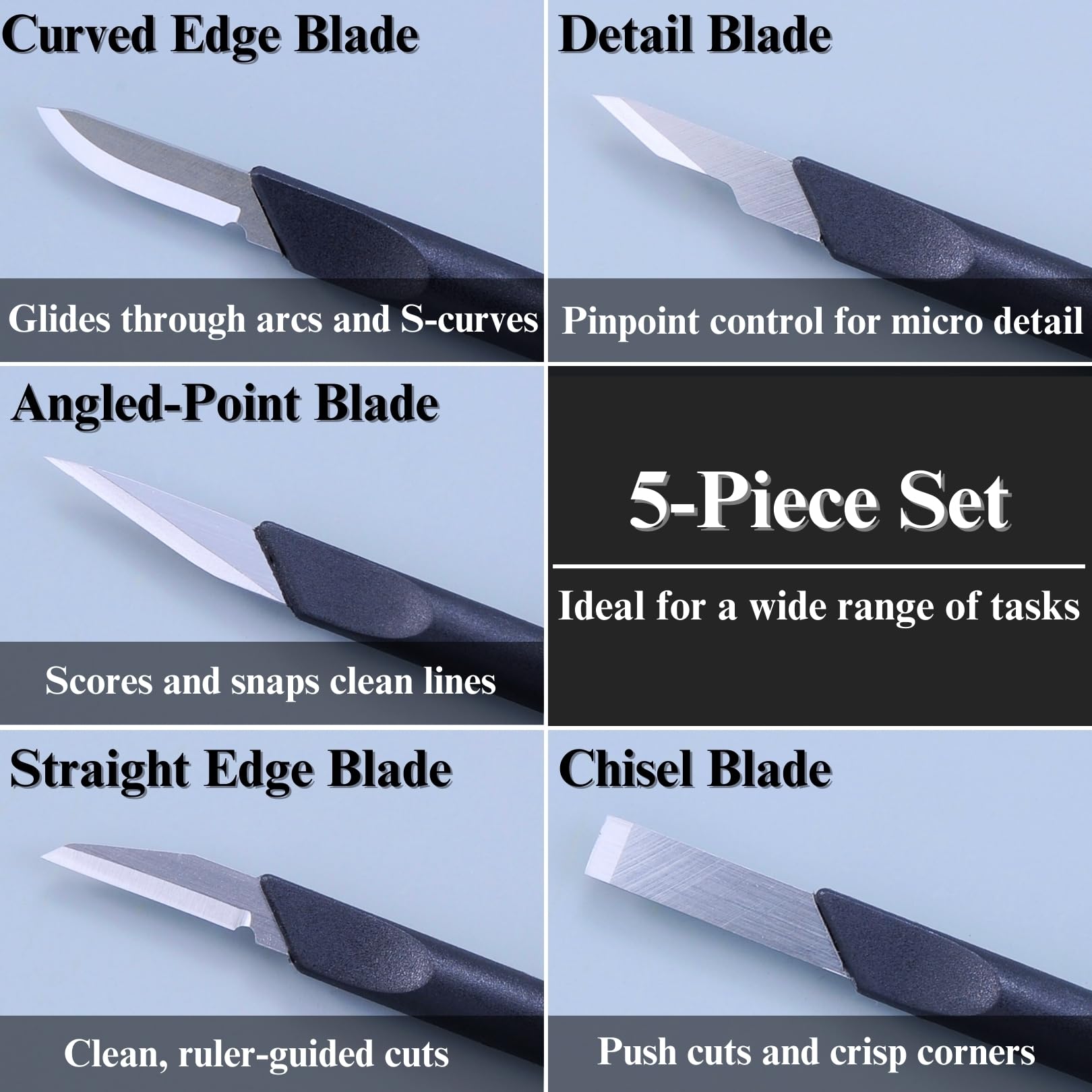 Amazon.com: ALLEX Japanese Exacto Craft Knife Set (5 Pcs