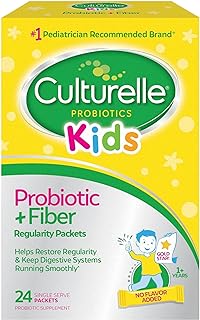 Culturelle Kids Probiotic + Fiber Packets (Ages 3+) - 24 Count - Digestive Health & Immune Support - Helps Restore Regularity (Packaging may vary)