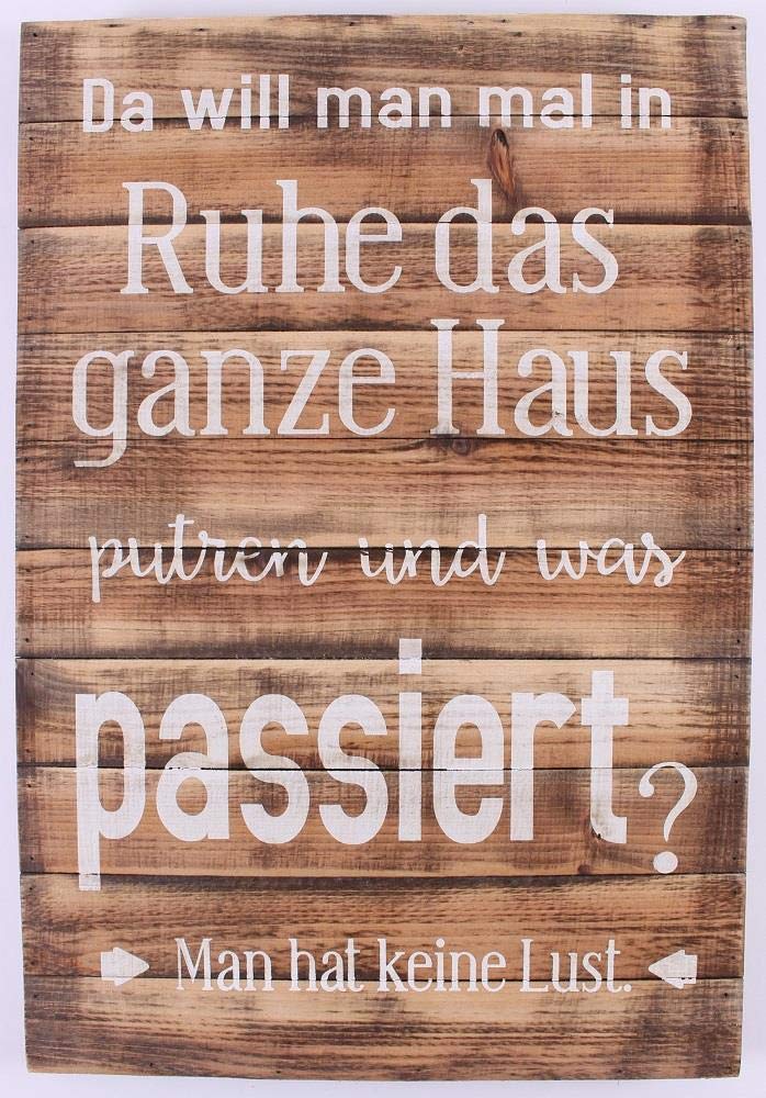 Wood Sign - Wenn das die lösung...