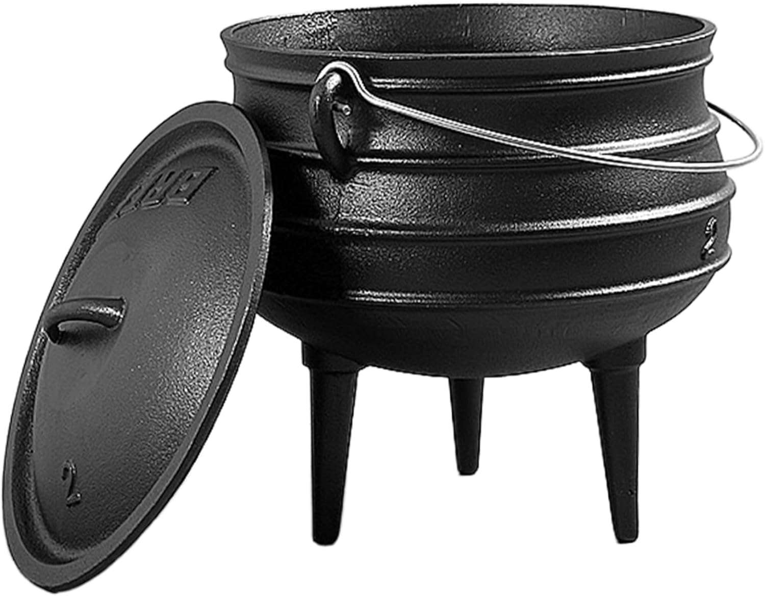 Cauldron 0.8L Witches Cauldron with Lid and Handle Camping Pot Cookware Dutch Oven with 3 Long Legs Cast Iron Simmer Pot for Fireplace Coal Cooking Halloween Decorations Style 1 Cau