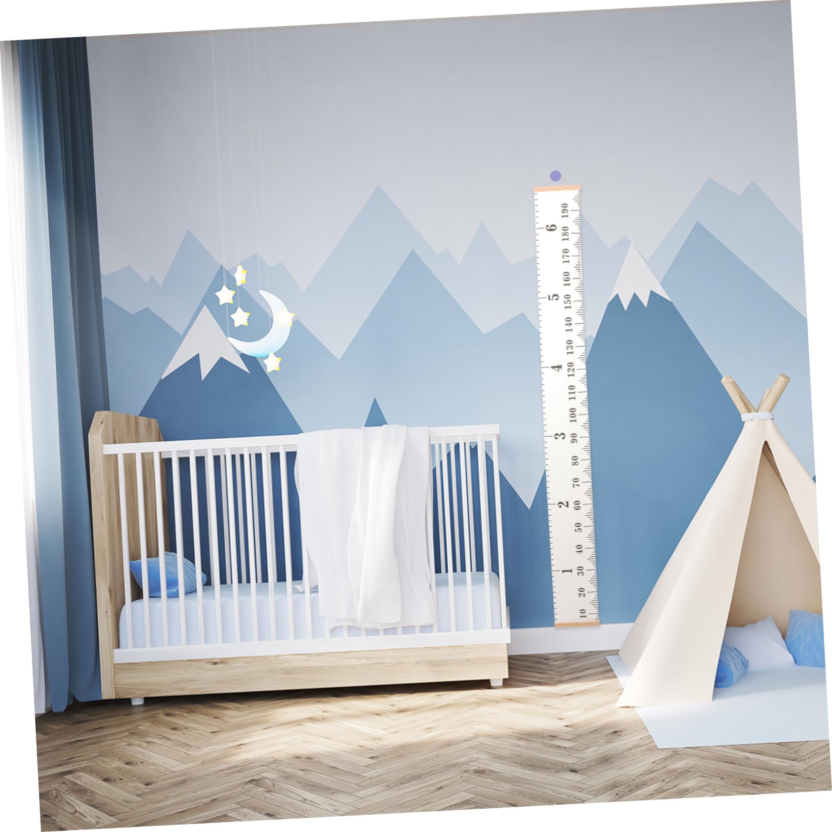 Abaodam 1pc Boys and Girls Height Chart Decorative Measuring Canvas Ruler for Home Baby Growth Chart Design