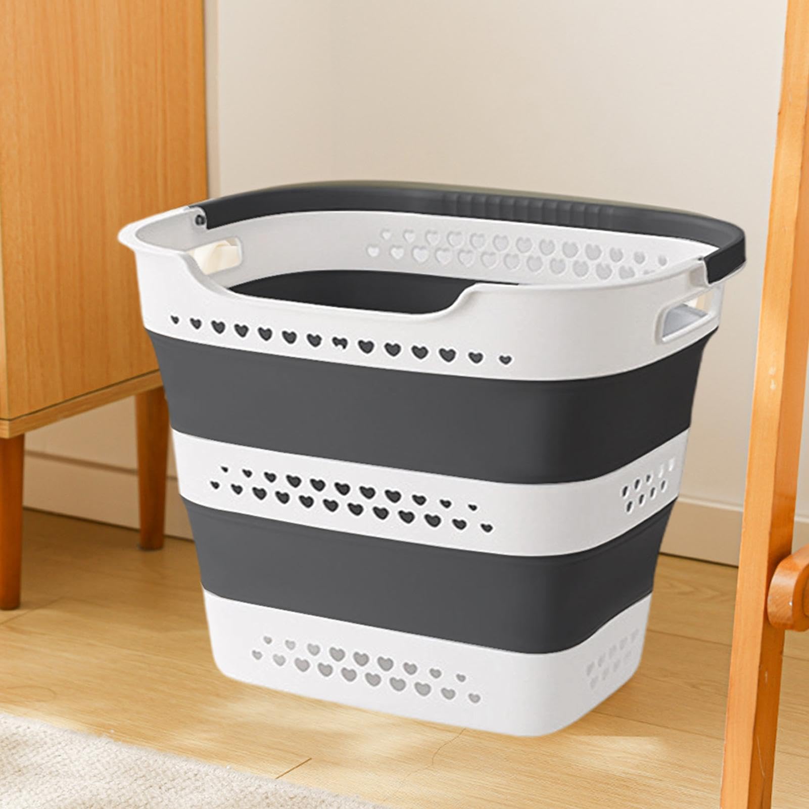 Cesta Ropa Cubo Portátil Con Asa Y 42 L Alta Capacidad
