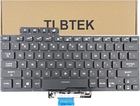 TLBTEK Backlight Keyboard Replacement Compatible with Asus ROG Zephyrus G14 GA401 GA401I GA401IV GA401Q GA401QM GA401U Series Laptop