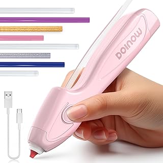 Pink Hot Glue Gun Cordless & Rechargeable, Auto Dispensing Mini Hot Glue...