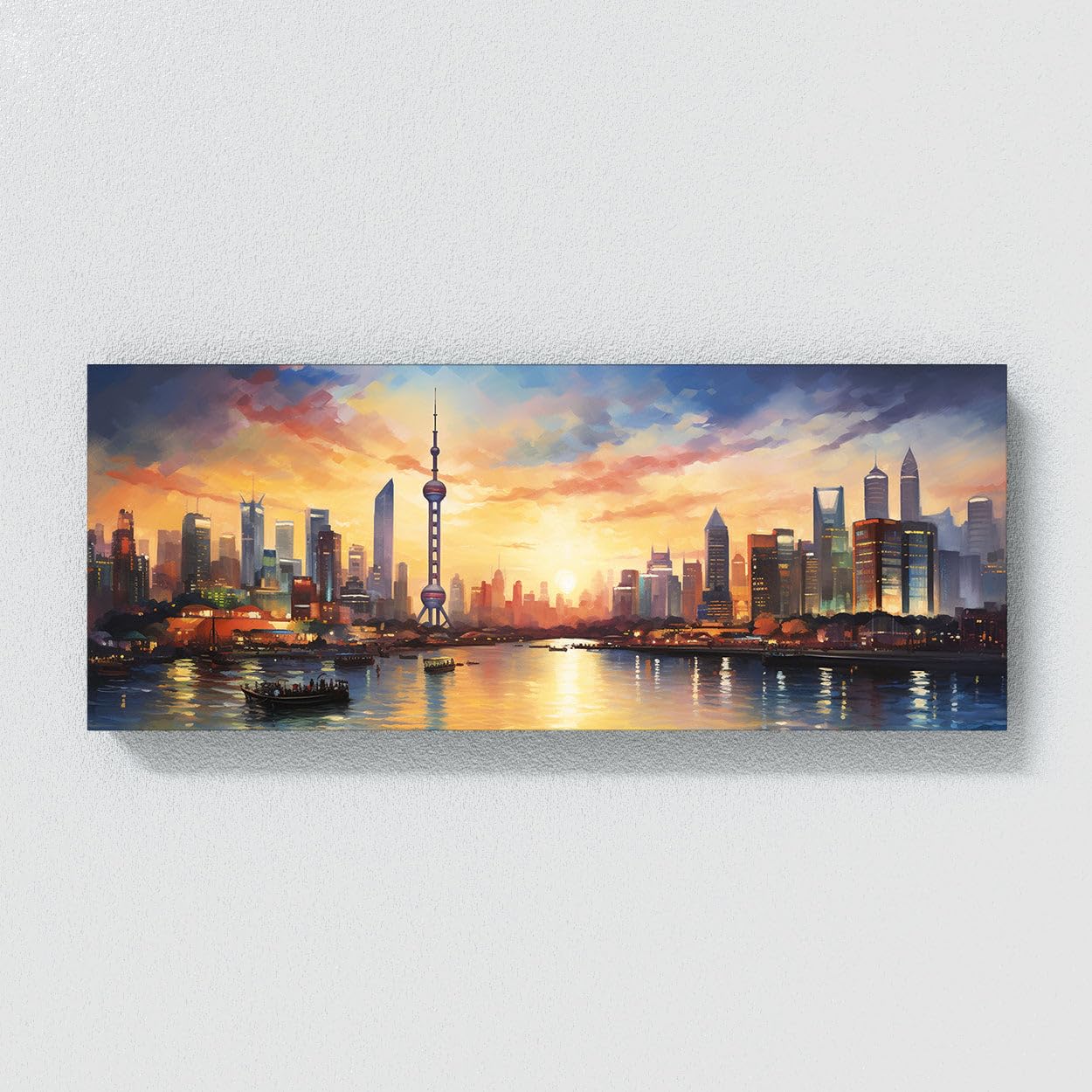 Amazon.com: Sense Canvas Shanghai City 24 Canvas Art - Home