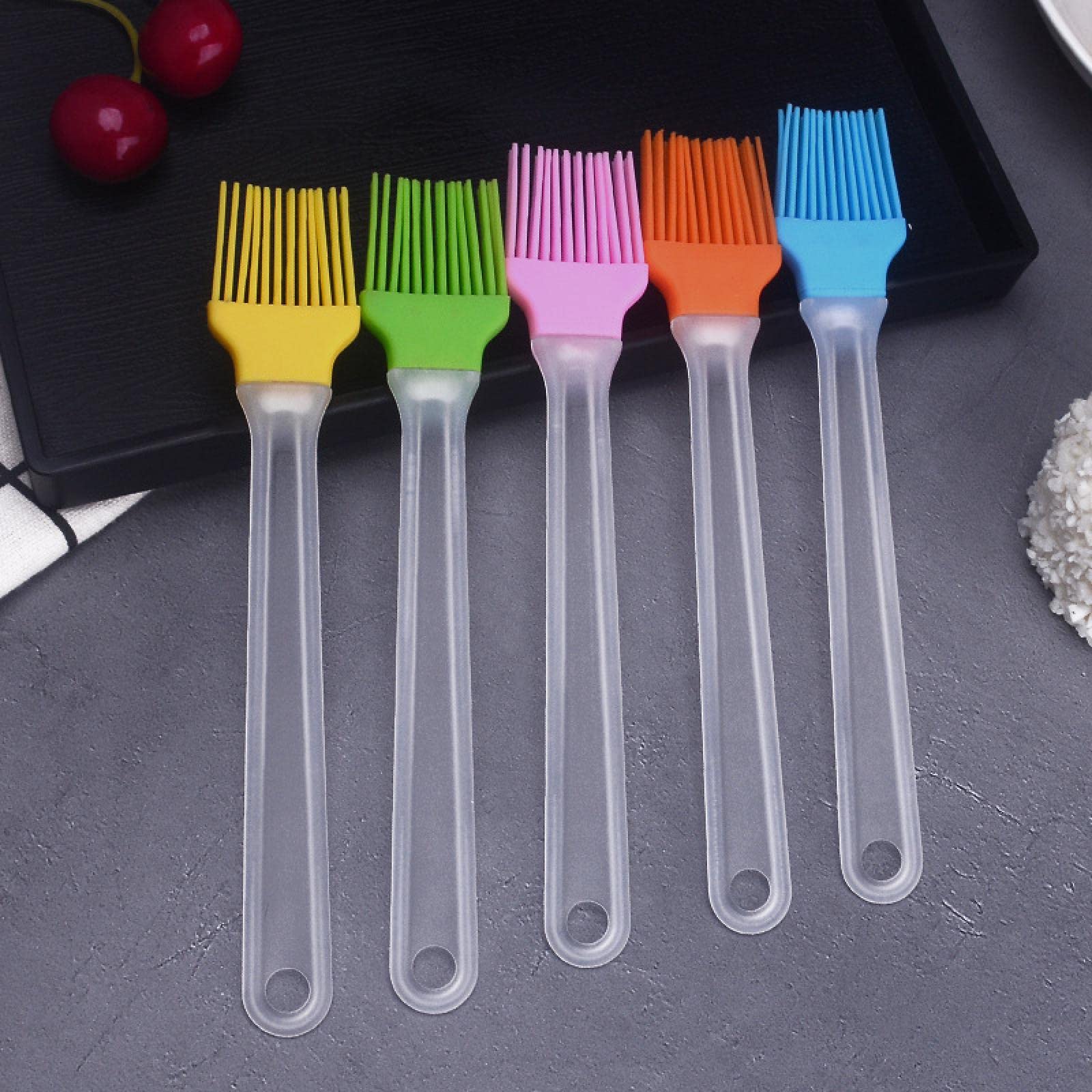 LXBB Split Silicone Oil Brush Small Silicone Oil Brush Baking Tool Barbecue Brush pan Oil Brush Pancake Oil Brush 4 Brushes