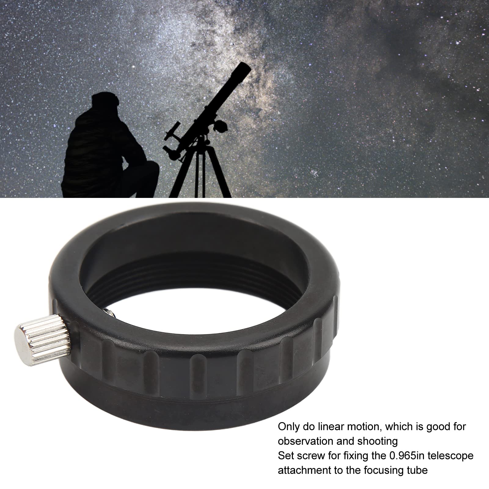 PUSOKEI Telescope Accessories Focuser Adapter,1.25inch M35x1mm Reflector Telescope Eyepiece Adapter,Aluminum Alloy Mount Adapter Device - Image 3