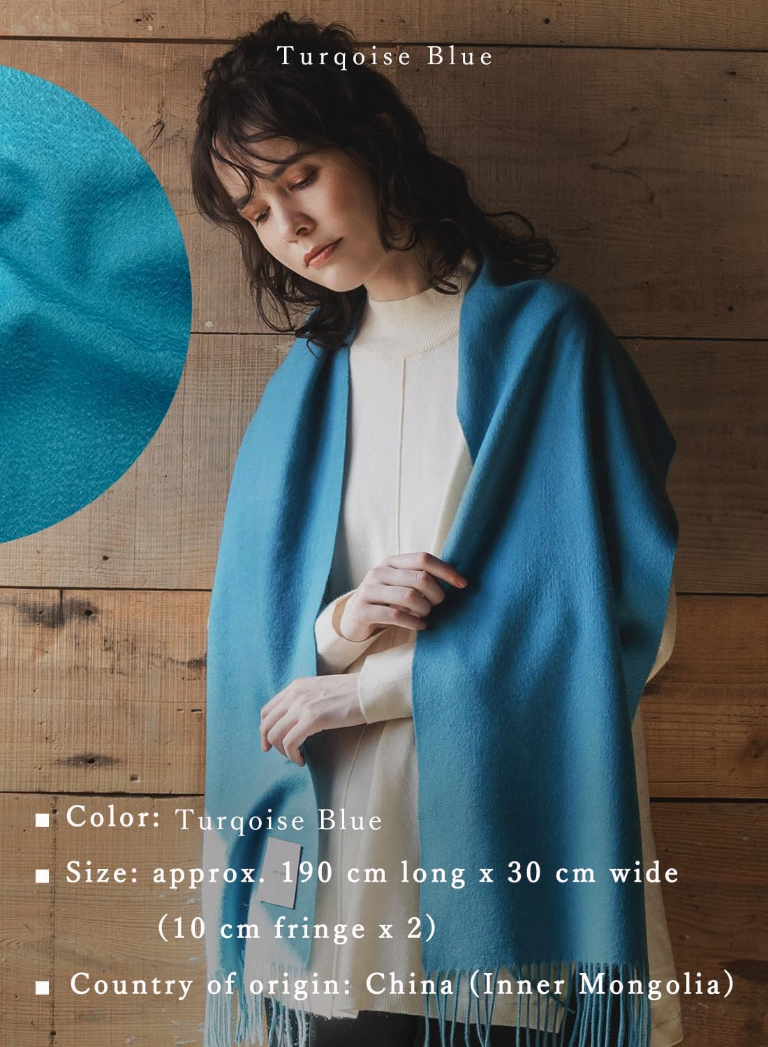 matti totti 20 colors 100% finest cashmere scarf 180cm x 30cm for women Large thick A0115B - Image 3