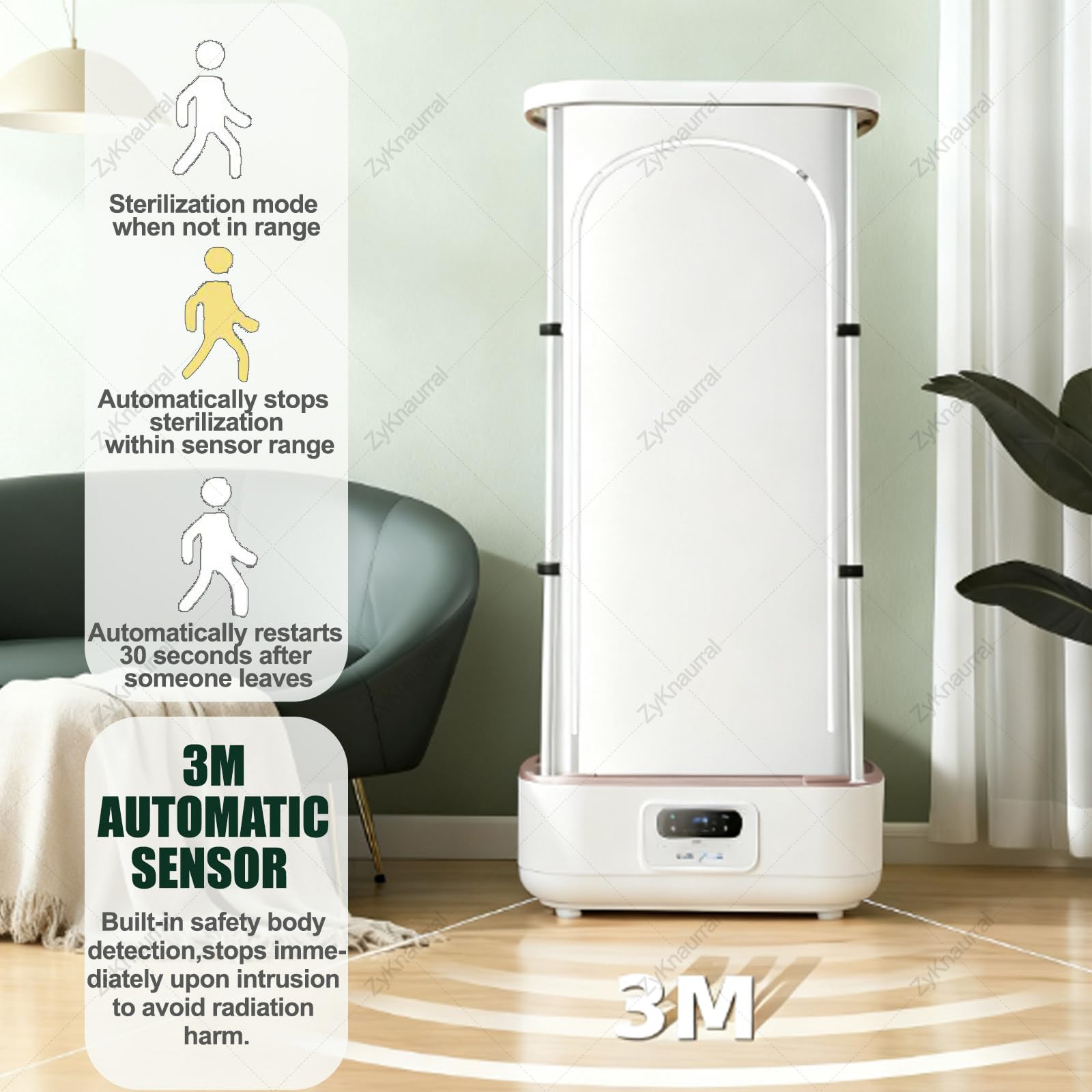 Generisch Verbesserter Dampfbügelautomat – Vertikaler Dampftrockner 900 W, kabellos, für Kleiderschränke und Falttüren, für Kleidung und Stoffe