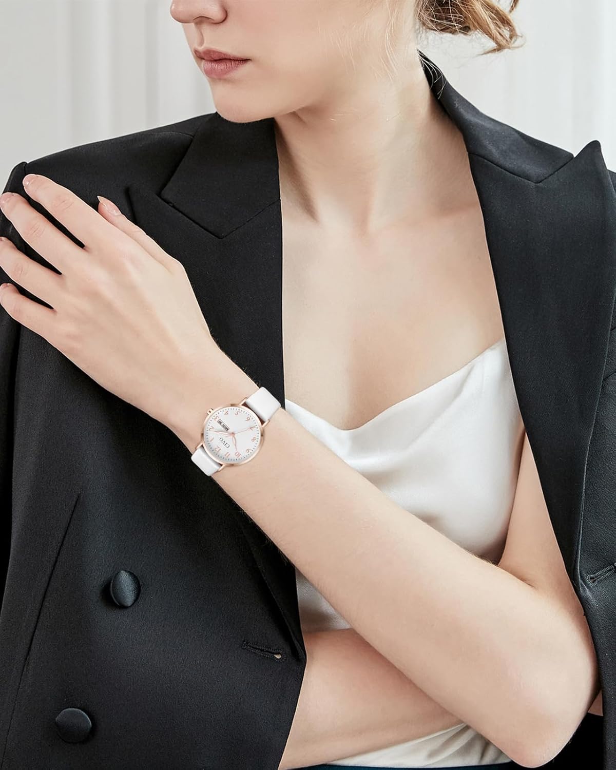 CIVO Womens Watch Leather Strap Waterproof Analog Quartz Watch Fashion Simple Elegant Dress Womens Wrist Watches - Image 3