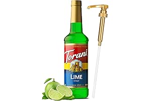 Torani Lime Syrup with Little Squirt Syrup Pump