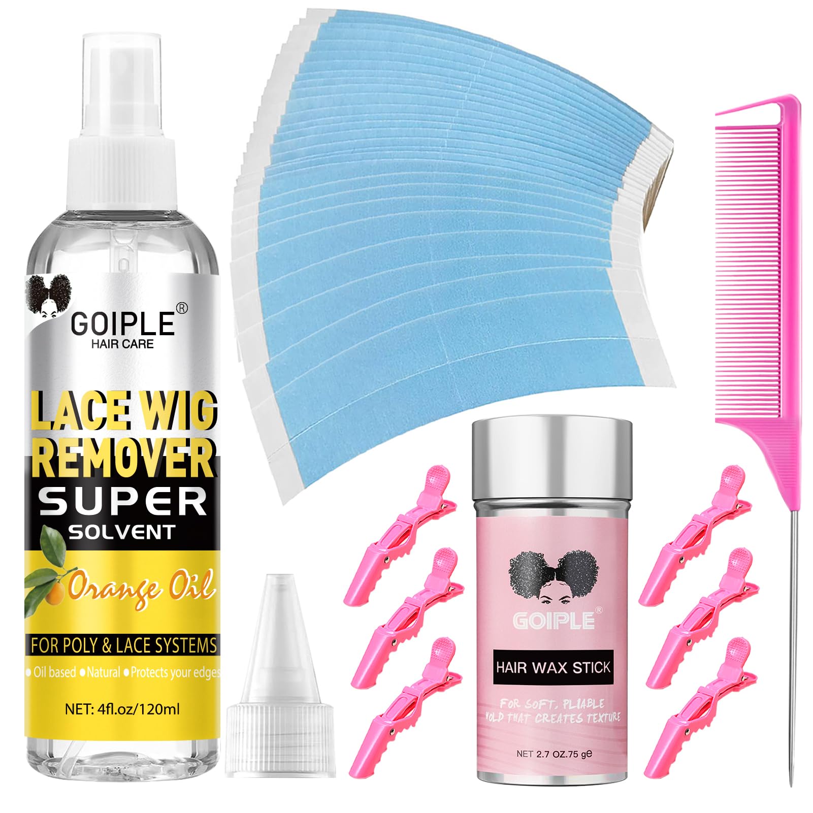 Wig Tape for Lace Wigs Double-sided Waterproof Lace Tape - Adhsive Strips for Lace Front Wig Toupee, Hairpiece- Tape in Extension Remover Hair Glue