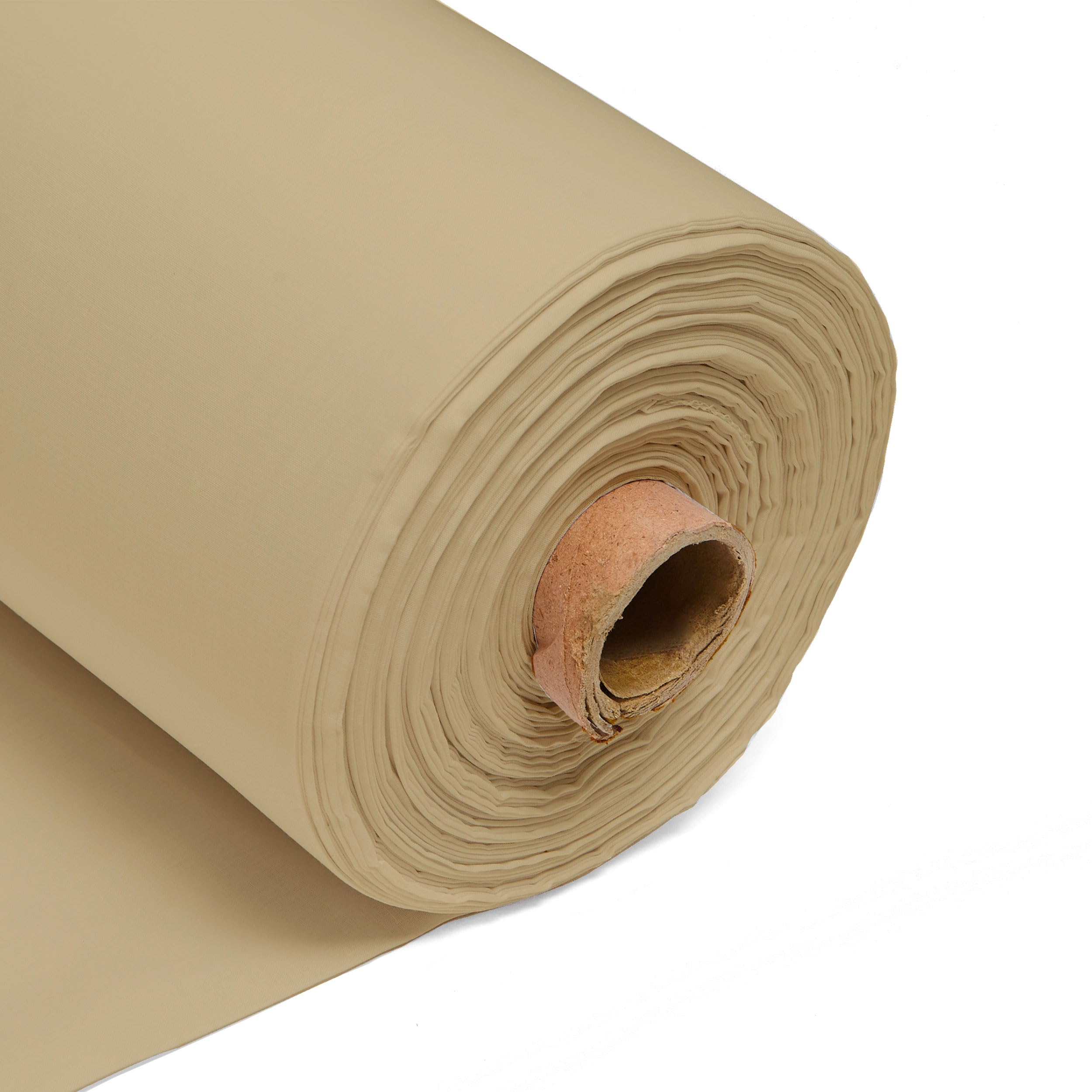 Bamboo 100% Cotton Plain Fabric – 60 Inch 150cm Wide 150GSM Material - Sewing, Dressmaking, Quilting, Curtain Linings, Pillowcases & Totes by Discount Fabrics LTD - 25Metre