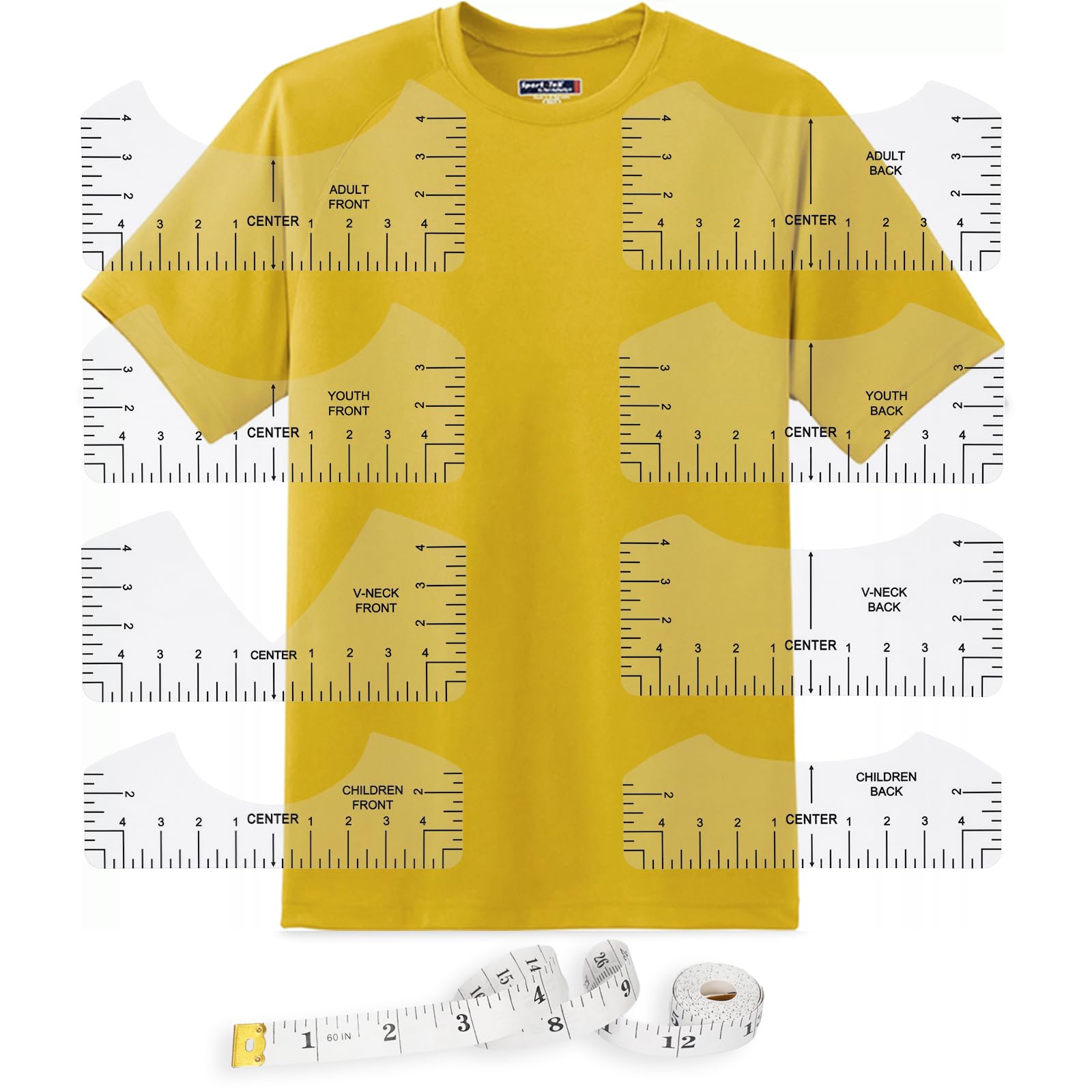 Amazon.com: Bolexo T Shirt Ruler Guide for Vinyl Alignment Heat Pess ...